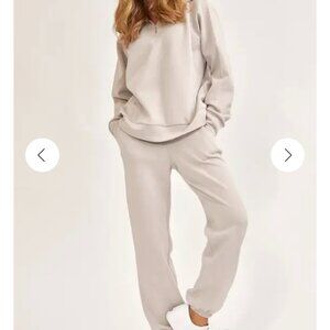 Dear Scarlett Get Comfy Quarter Zip Top and Jogger Pant Set Size 1X NWT